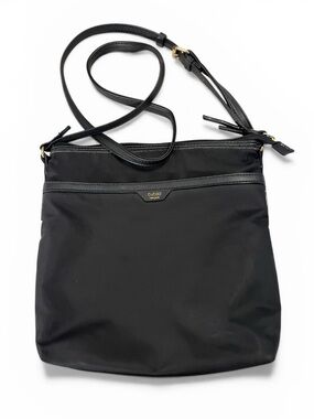Tutilo New York "Boost" Black Nylon Slim Messenger Crossbody Bag